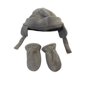 Nike fleece hat & mittens set boys NWOT NEW black